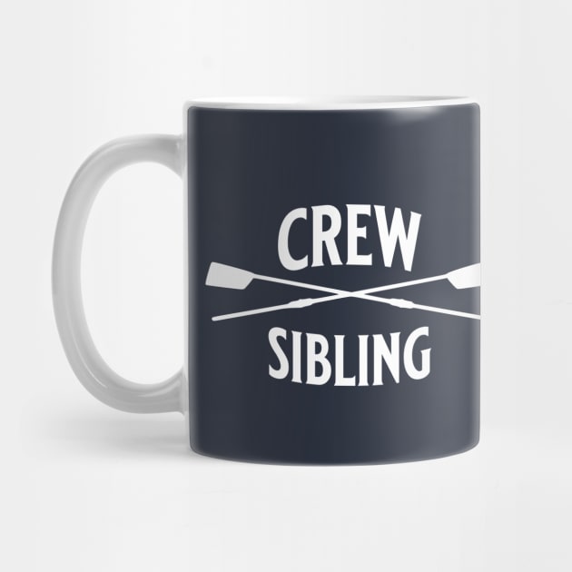 Crew Rowing Sibling Sculling Vintage Crossed Oars by TGKelly